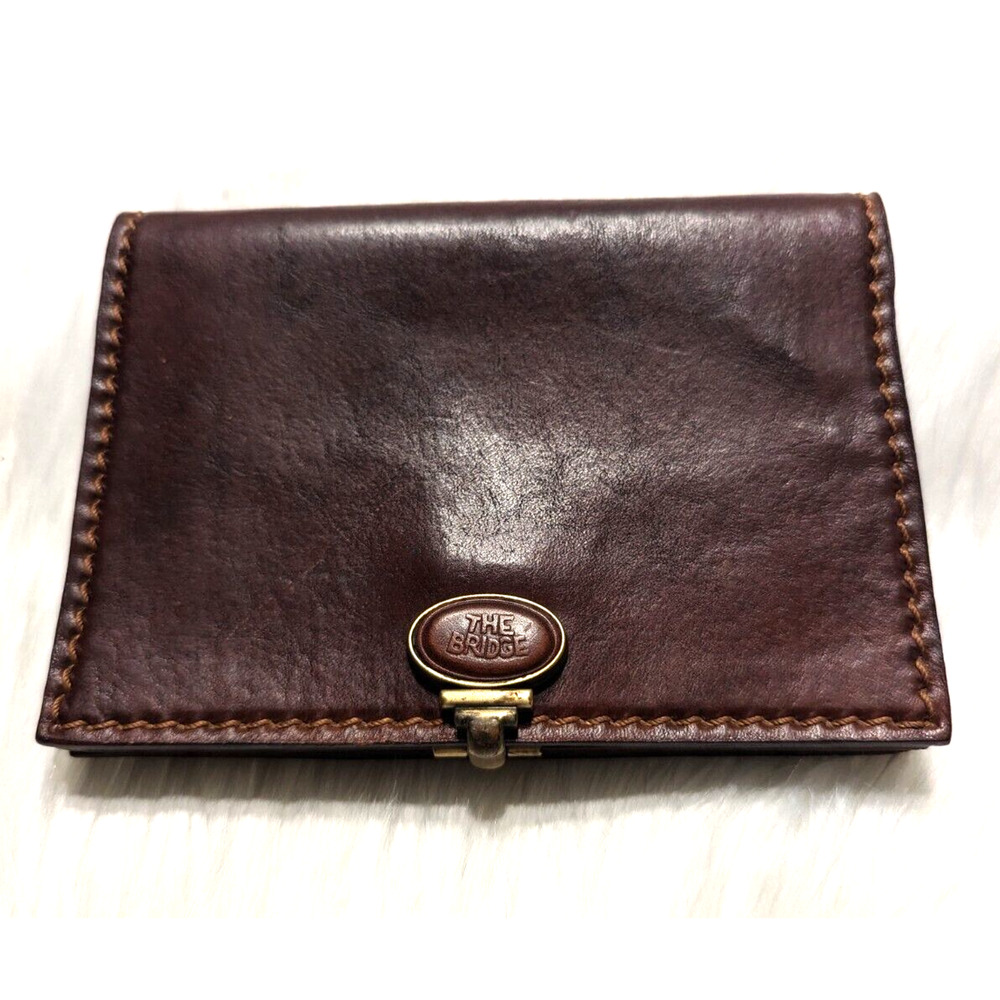 "The Bridge" Wallet Rare Italian Italy Genuine Leather Rare Excellent Condition